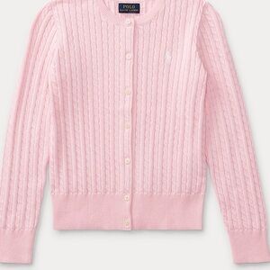 Polo by Ralph Lauren Pink Cable Knit Cardigan